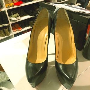 black 6inch christian louboutin heels